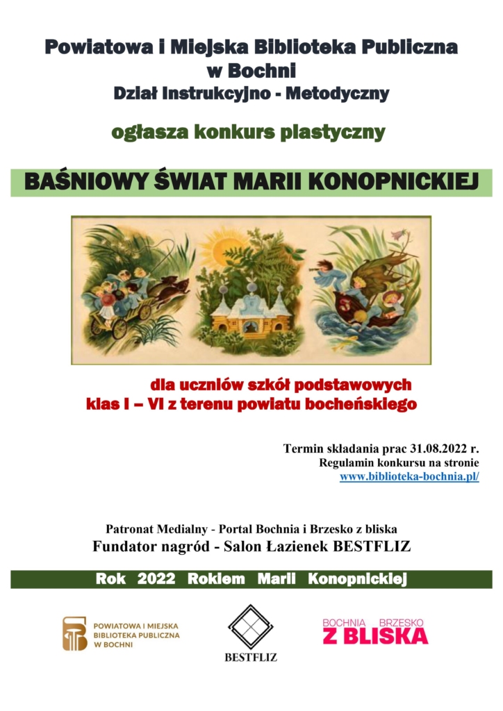 plakat o konkursie o Marii Konopnickiej