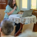 Justyna Bodurka podczas wykładu
