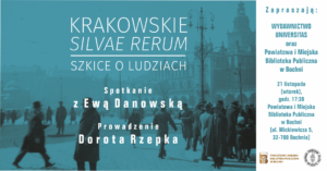 plakat zapowiadający spotkanie z Ewą Danowską