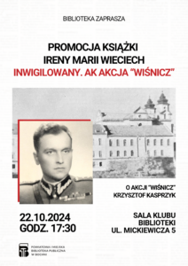 plakat spotkania Ireny Wieciech