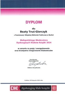 dyplom Beata Truś-Gierczyk