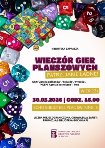 Plakat spotkania planszówki